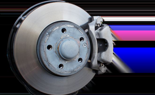 Brake disc and caliper inspection for brake pad replacement