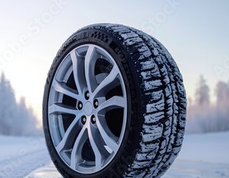 tyre in the snow